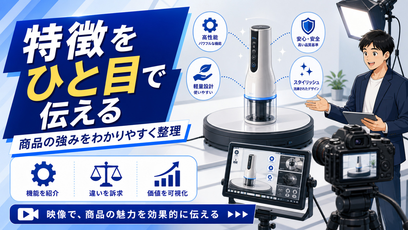 特徴を分かりやすくのイメージ