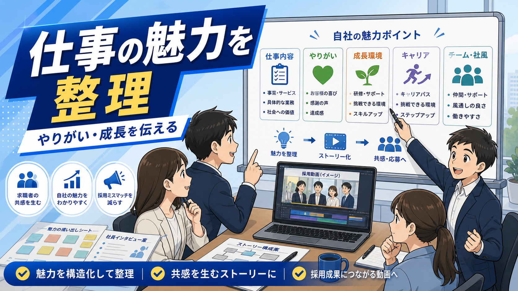 仕事の魅力を整理のイメージ