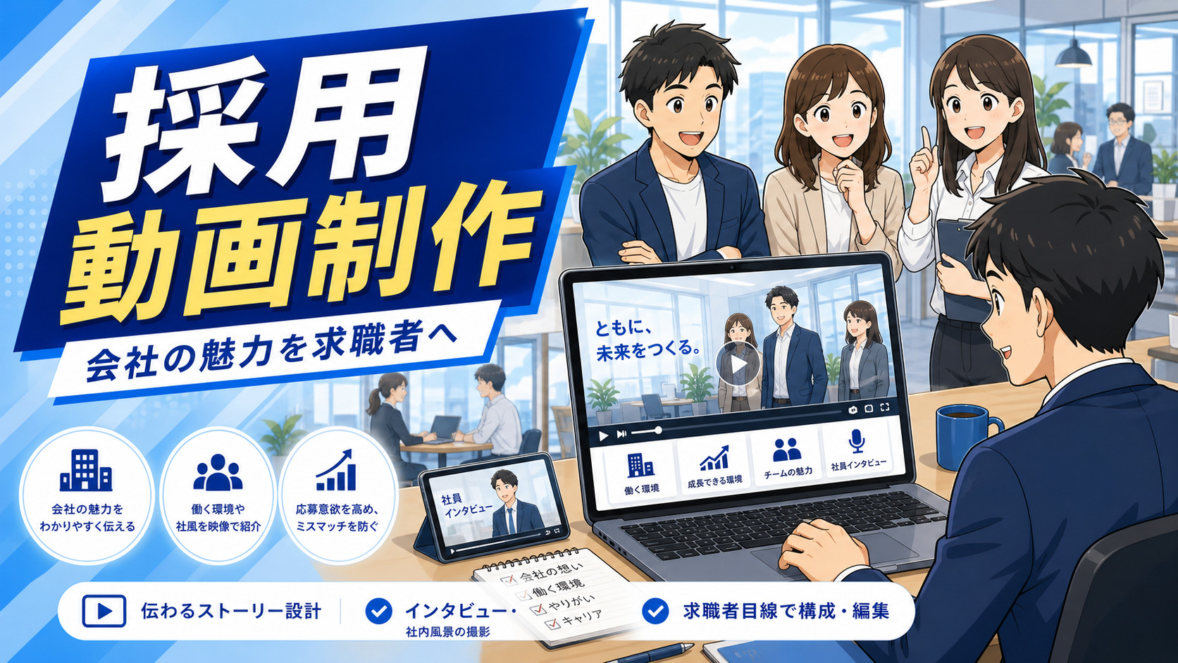 採用動画制作のサムネイル