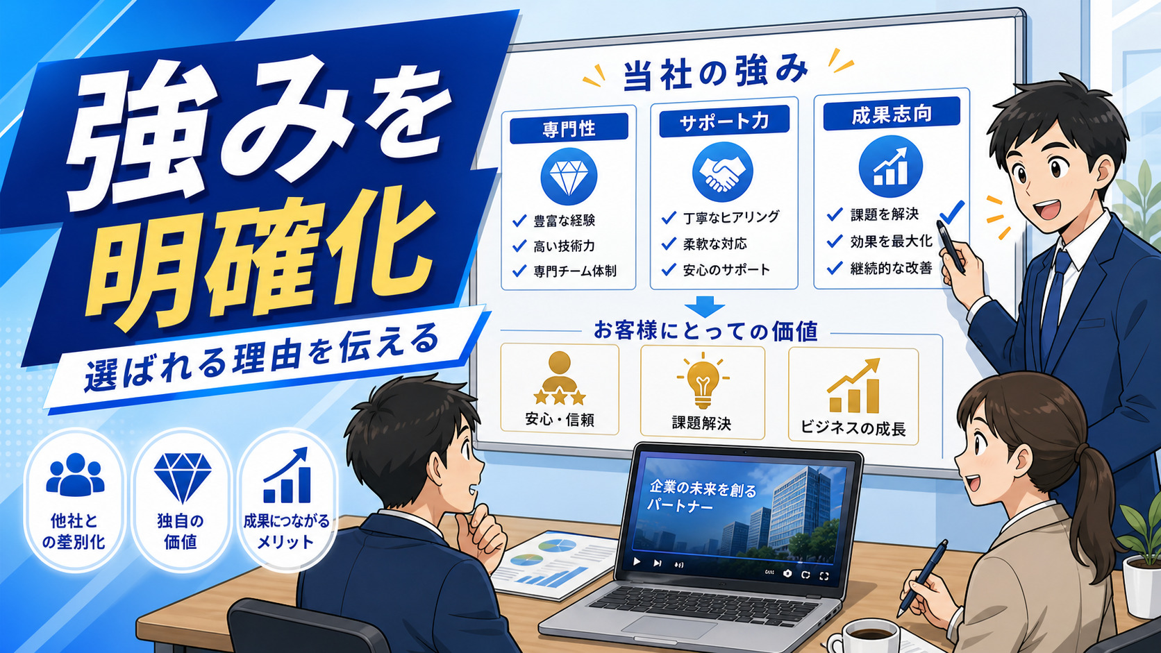 強みを明確化のイメージ