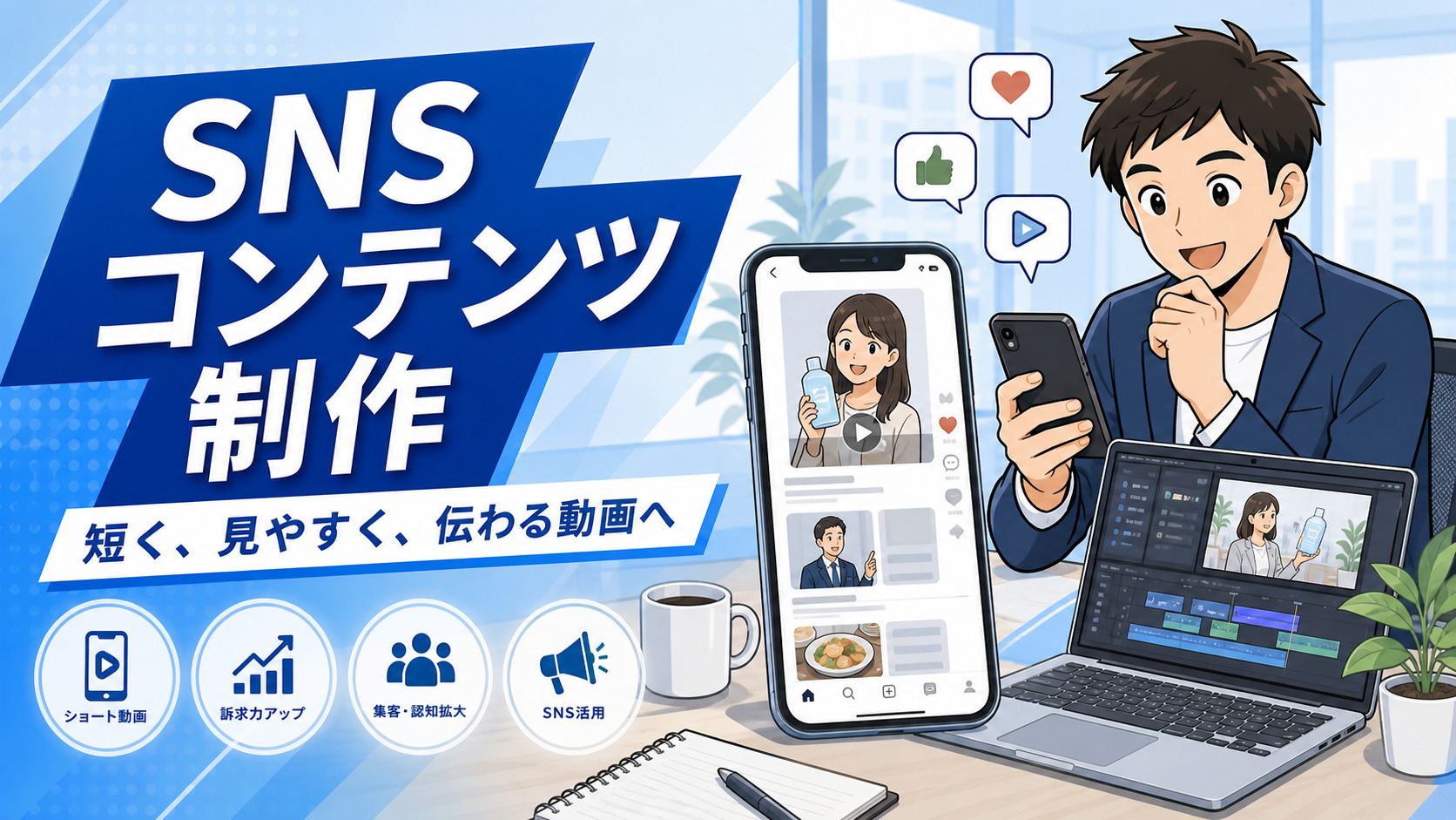 SNSコンテンツ制作のサムネイル